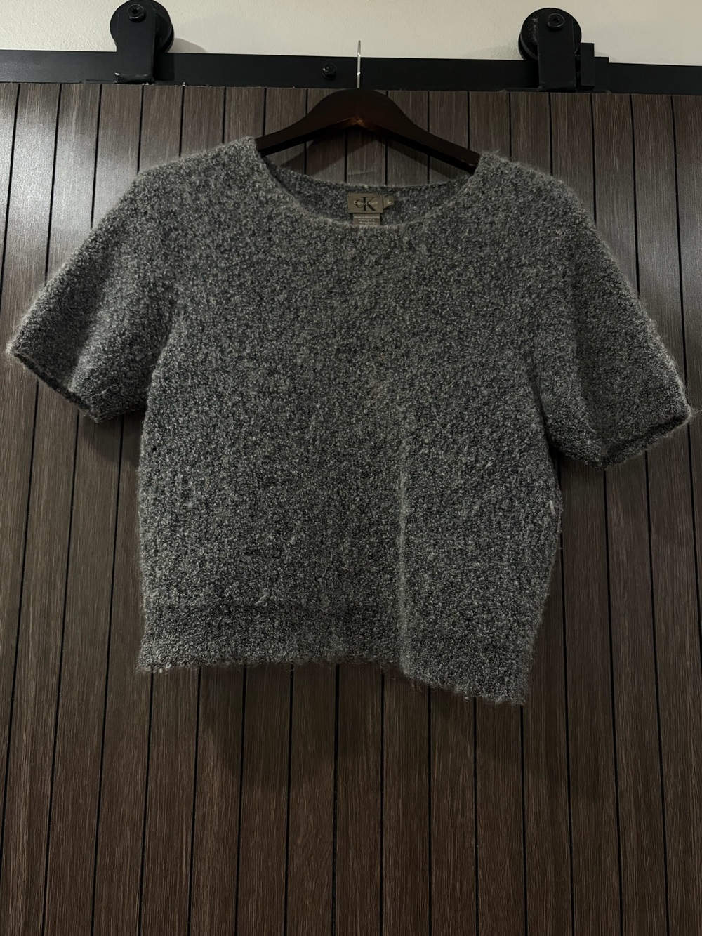 Calvin Klein Vintage Mohair Cropped Top | Size Large